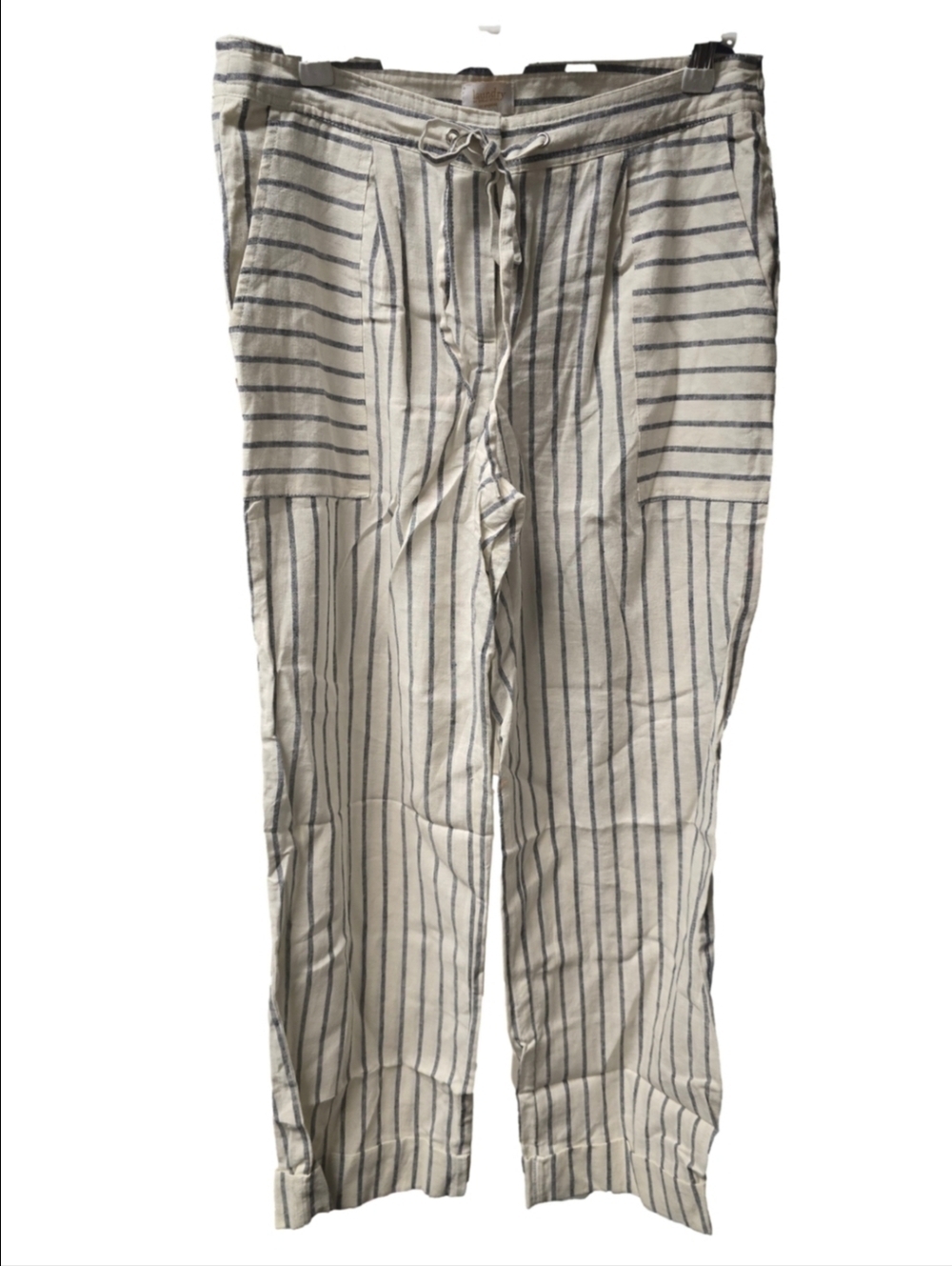 Laundry By Shelli Segal Pants Women’s Sz.4 Blue White Linen Blend